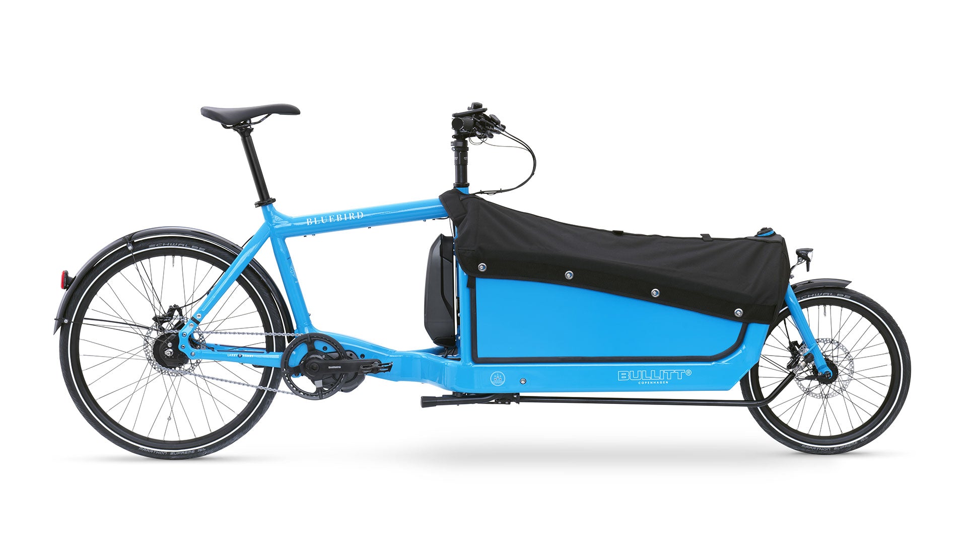 Sideview of the Bluebird BBX panels with the full bike, with the BBX hood attached