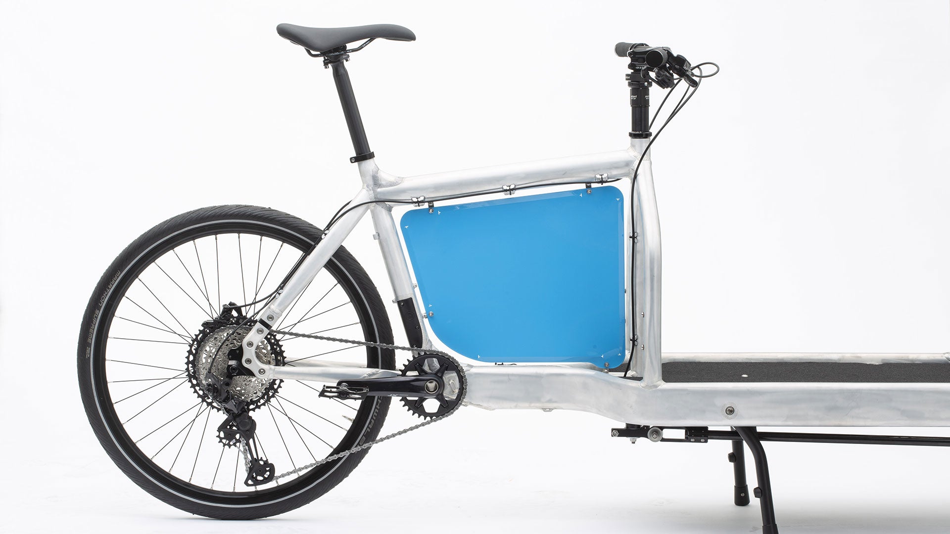 studio picture of a blue billboard for the original Bullitt