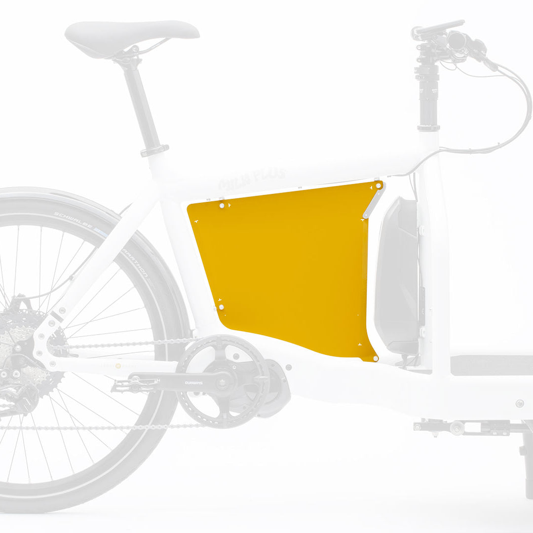 studio picture of a yellow billboard for the small battery eBullitt
