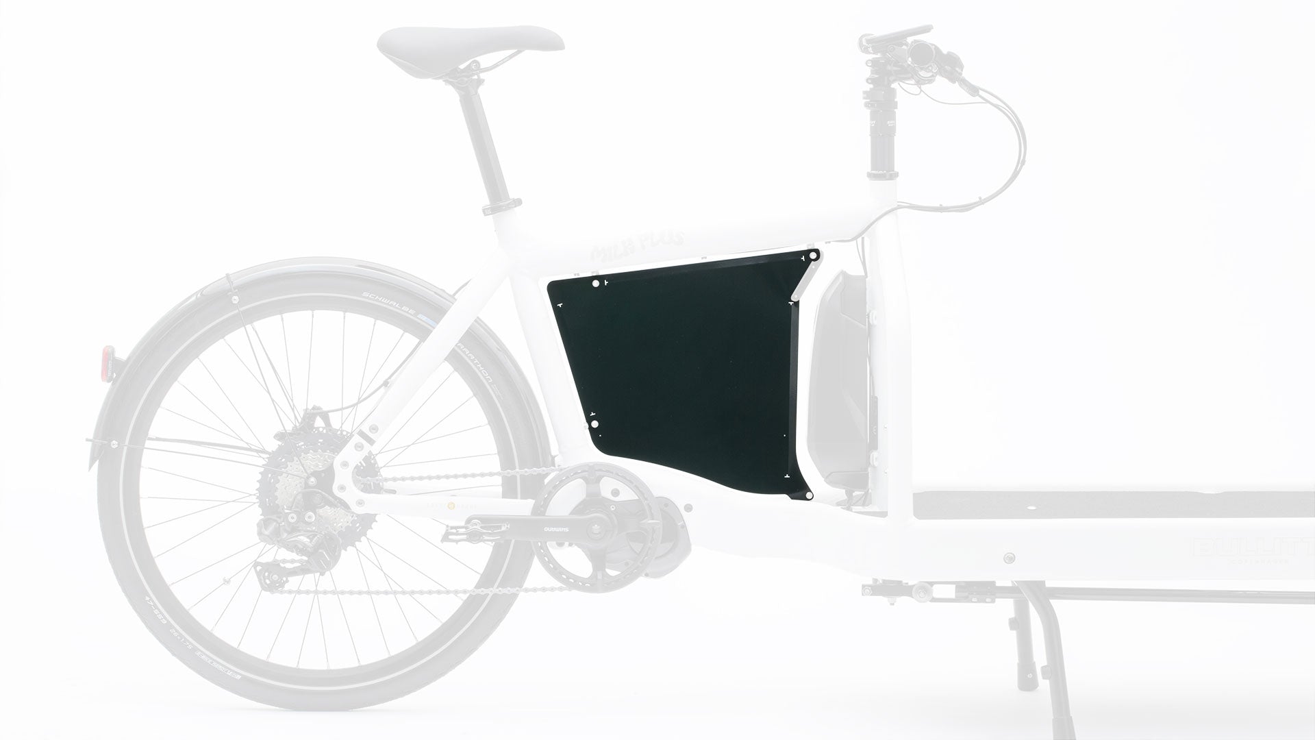 studio picture of a Black billboard for the small battery eBullitt