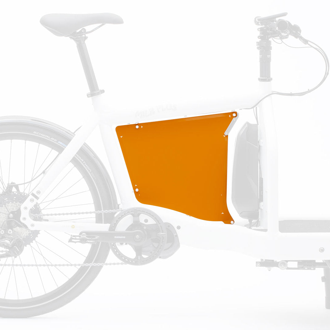 studio picture of an orange billboard for the small battery eBullitt