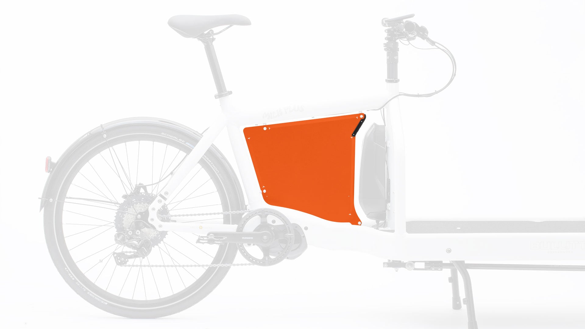 studio picture of a red billboard for the small battery eBullitt