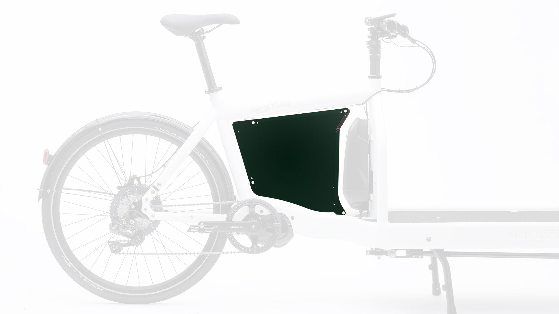 studio picture of a dark green billboard for the small battery eBullitt