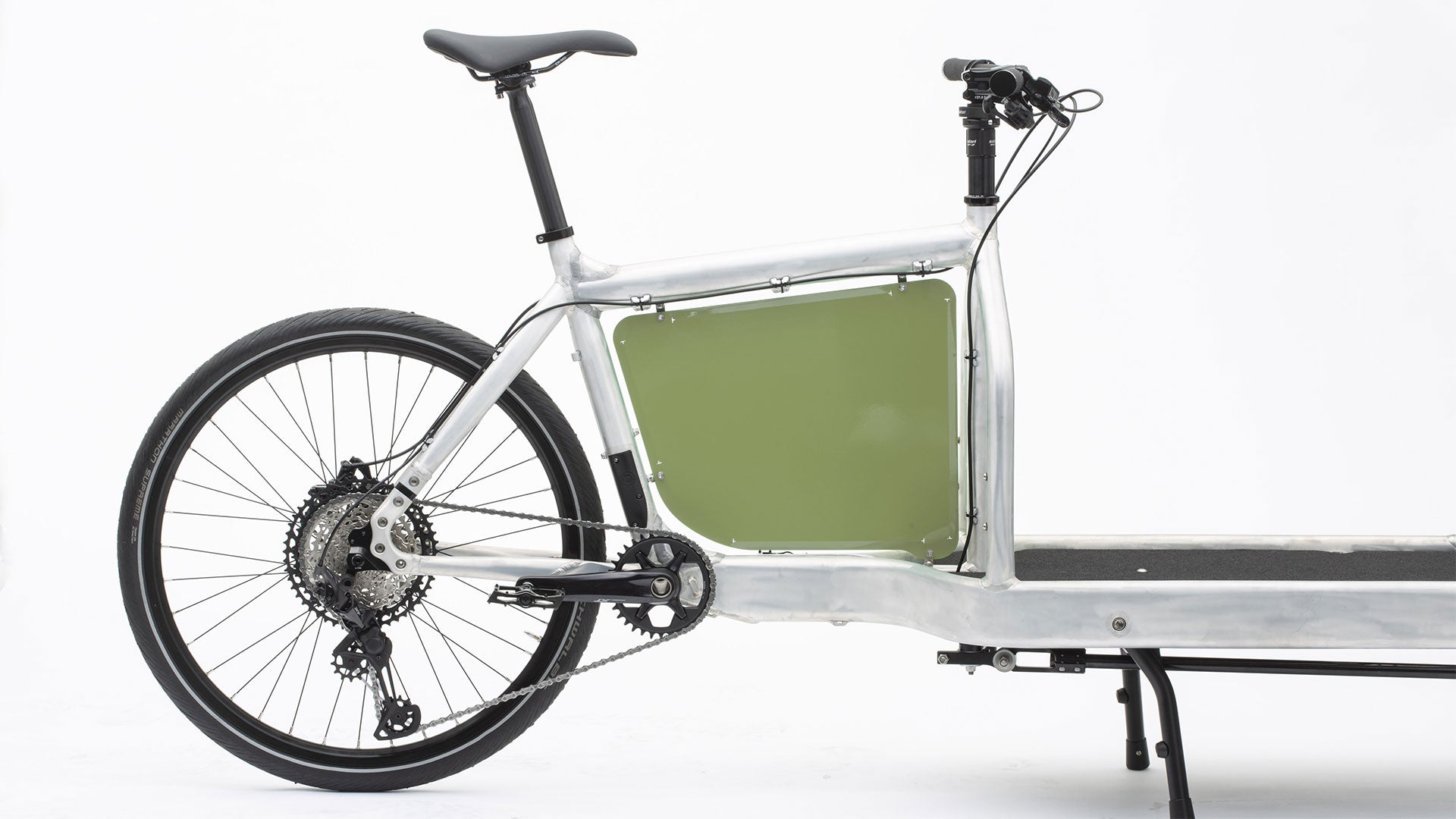 studio picture of a green billboard for the original Bullitt