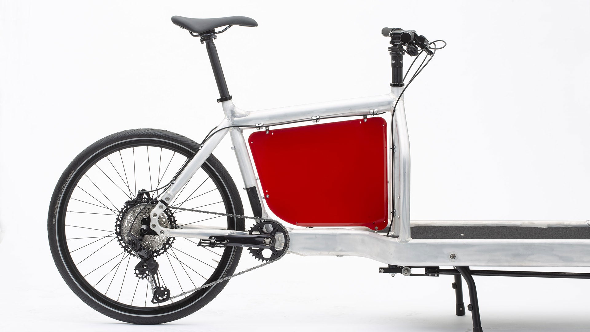 studio picture of a bright red billboard for the original Bullitt