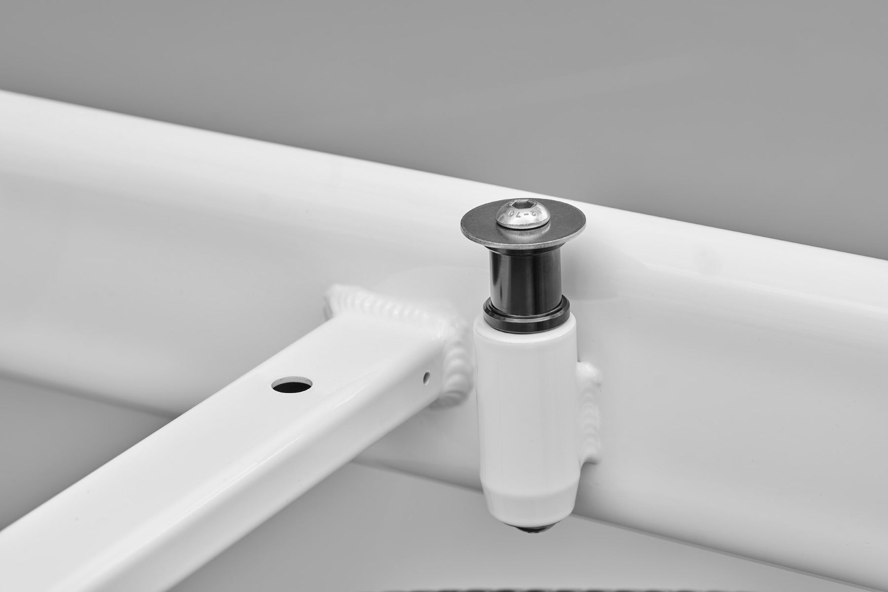 Close up of attachments mounted on the frame of a Bullitt