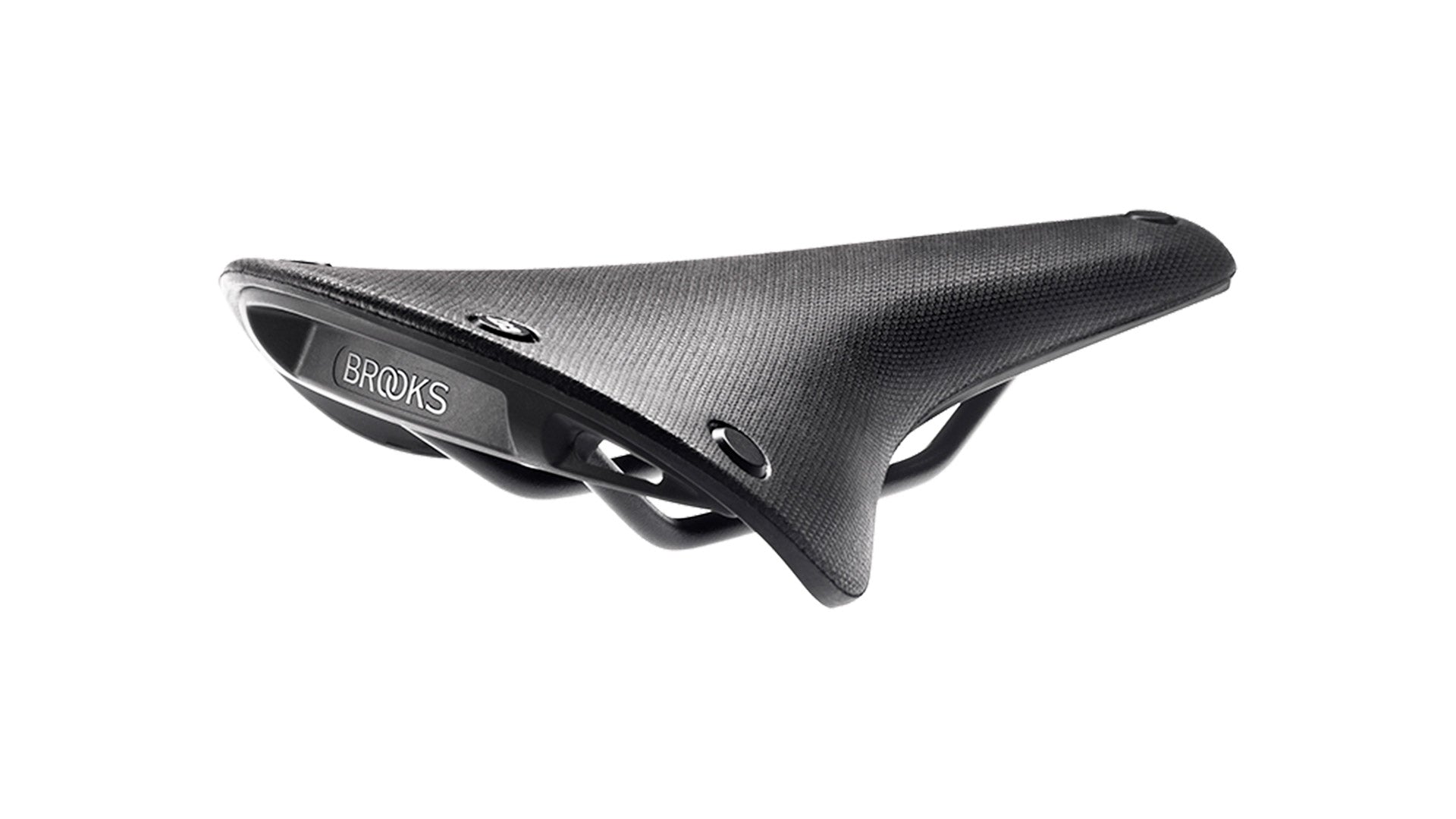 Brooks C17 black All weather saddle seen from an angle