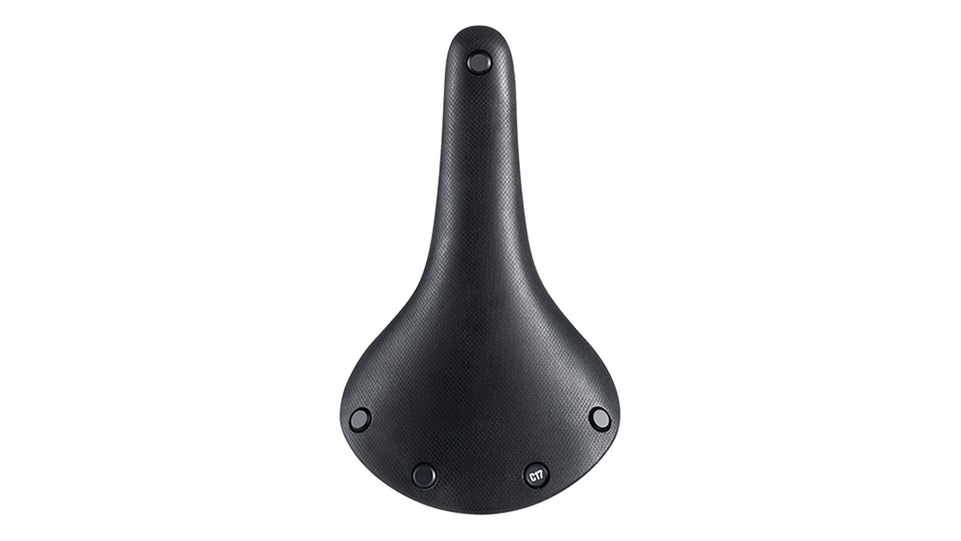Brooks C17 black All weather saddle seen from above