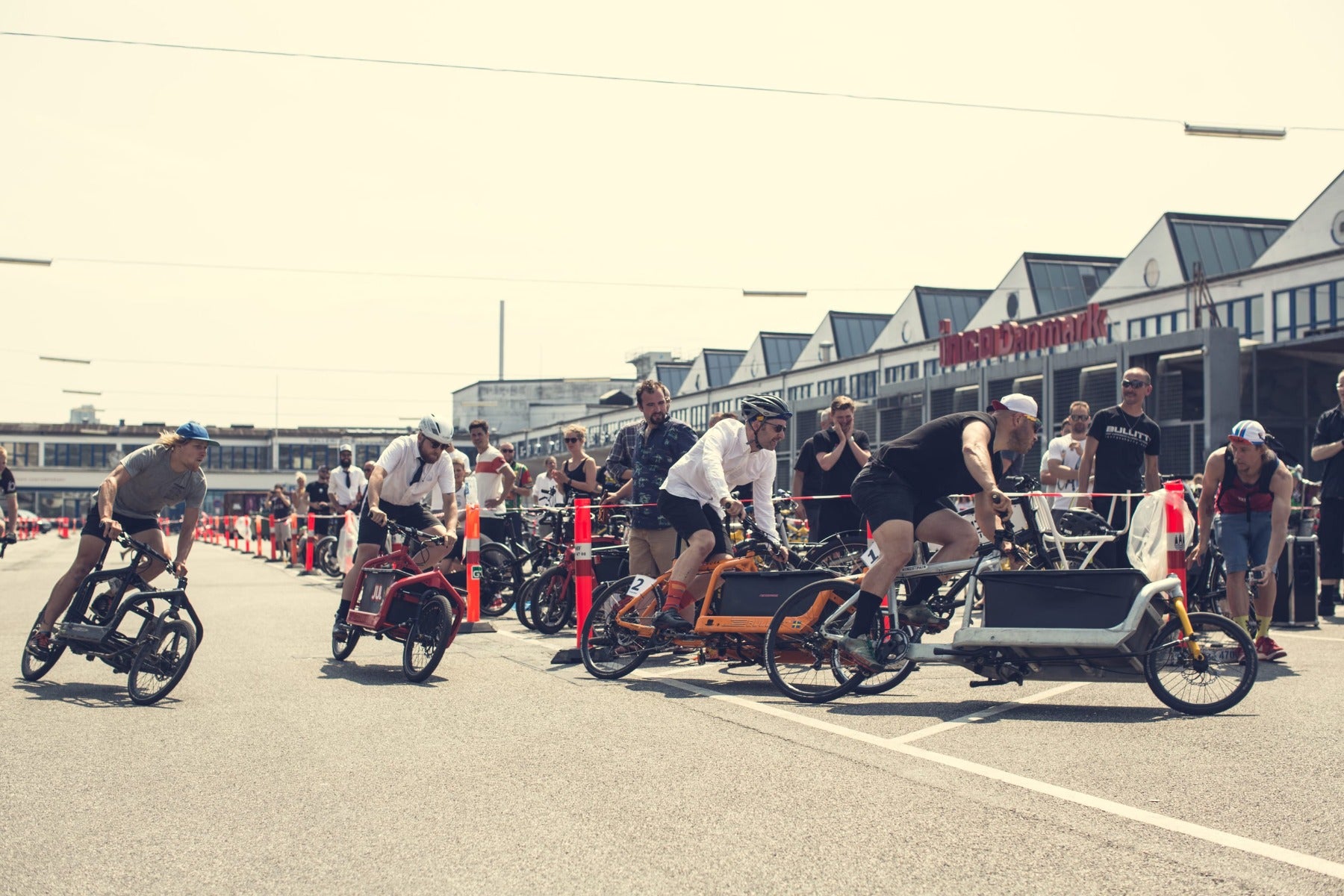 Social ride/race in meat packing district copenhagen