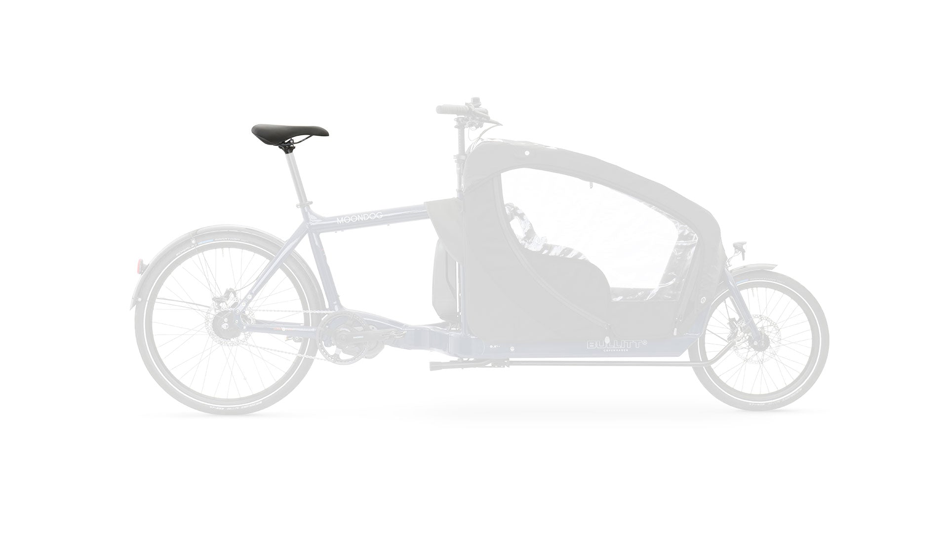 Soft saddle on a masked Bullitt