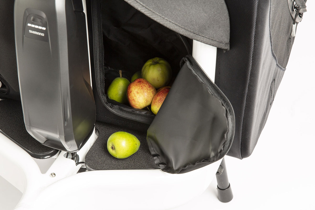 Close up of the storage compartment containing fruits on the Canopy