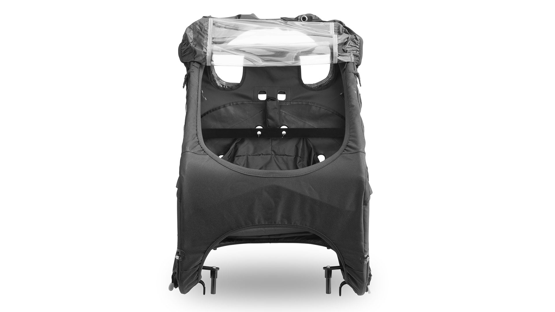 Front of the canopy with the topcover folded up