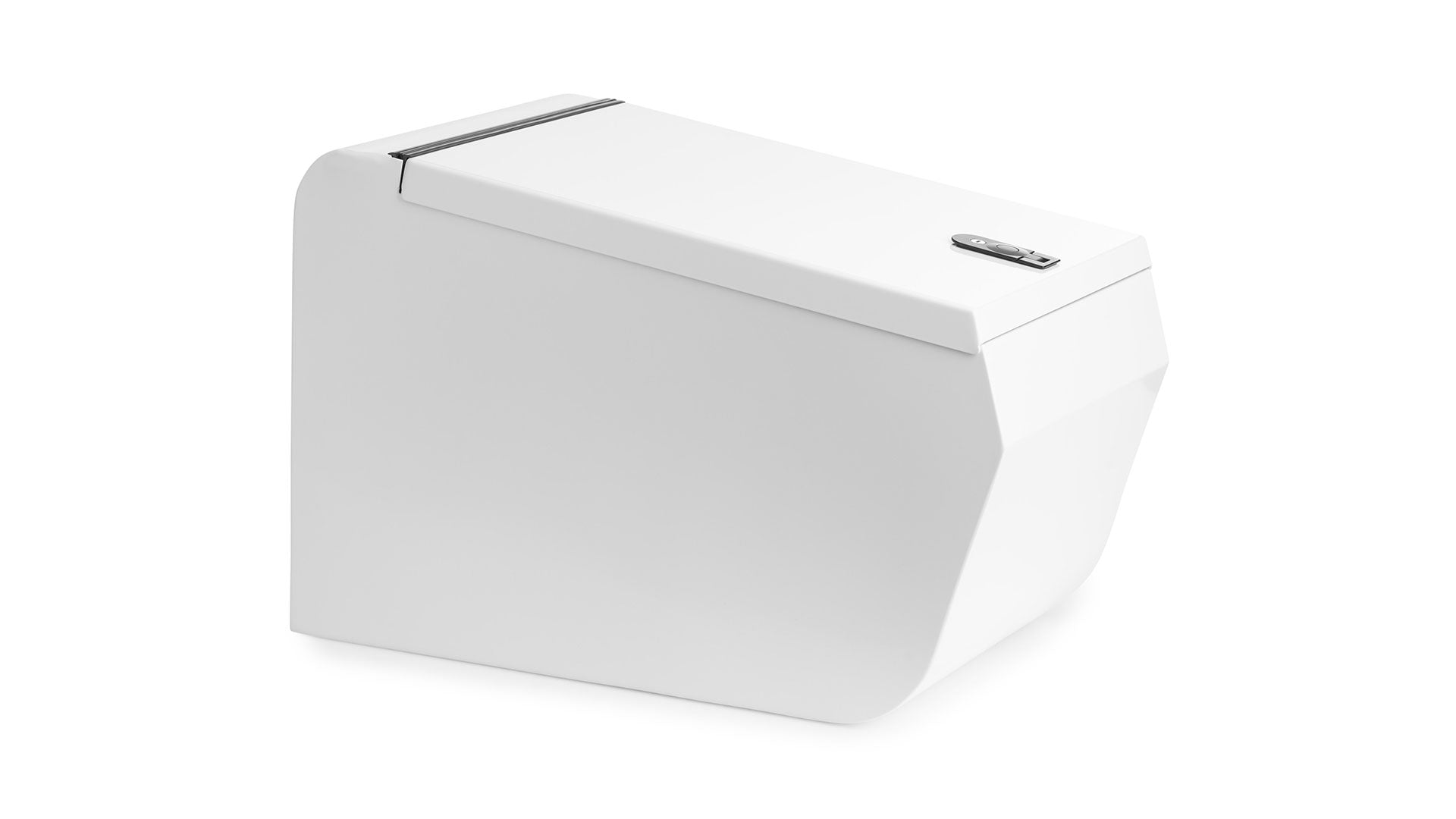 A white convoy cargo box on a white background