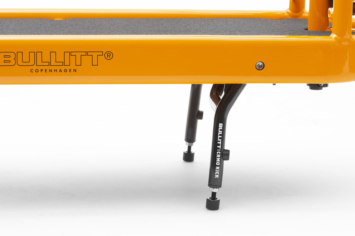 CroMo Kickstand with spring mounted on bike