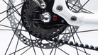 Closeup of the dropouts and Gates sprocket with the Gates carbon belt on a Bullitt cargo bike