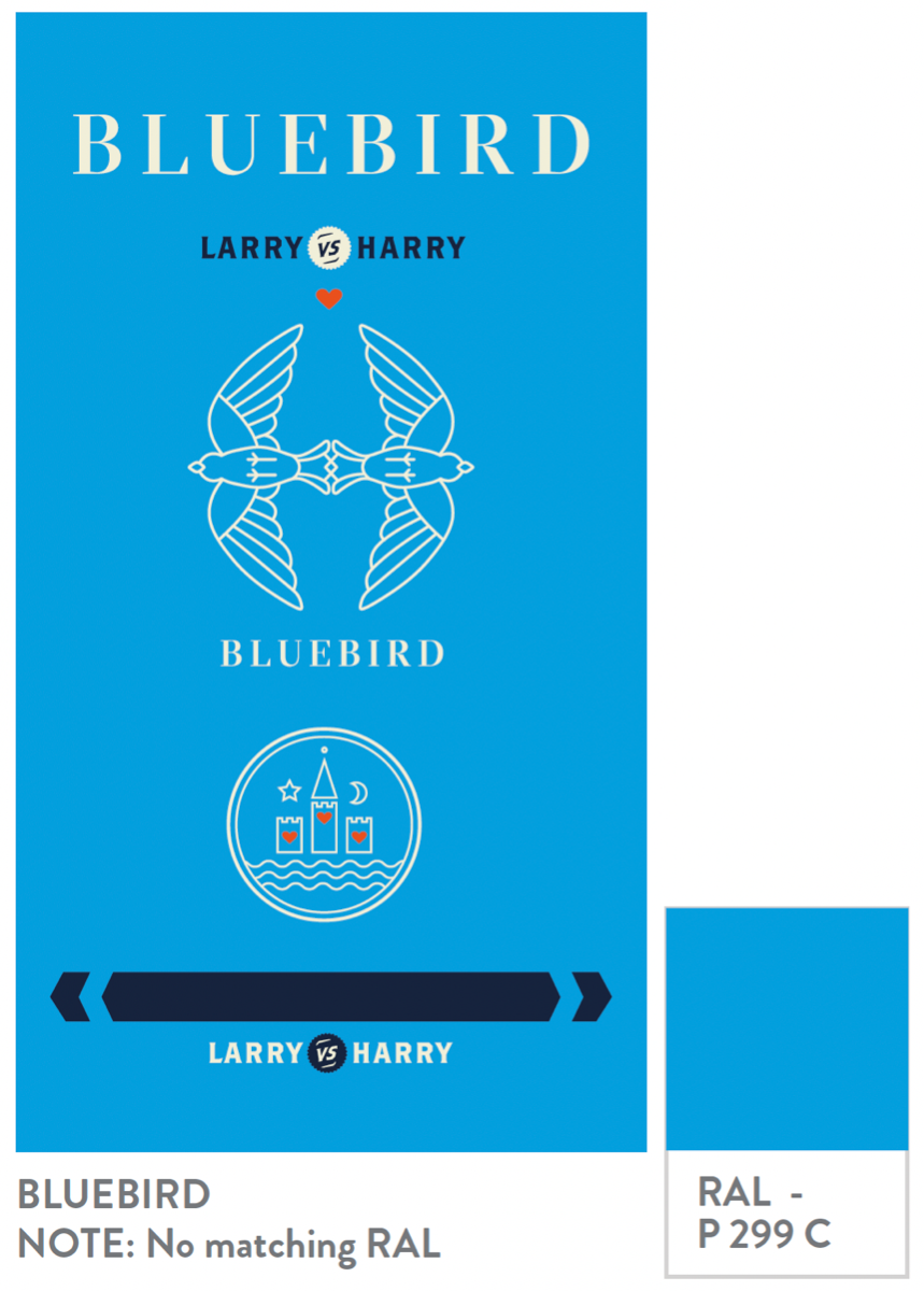 Graphic of the Bullitt Bluebird color