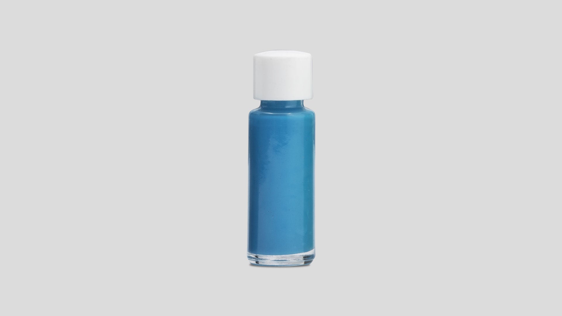 A bottle with Repair paint for Bullitt Bluebird