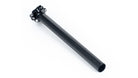 A long black seatpost on a white surface