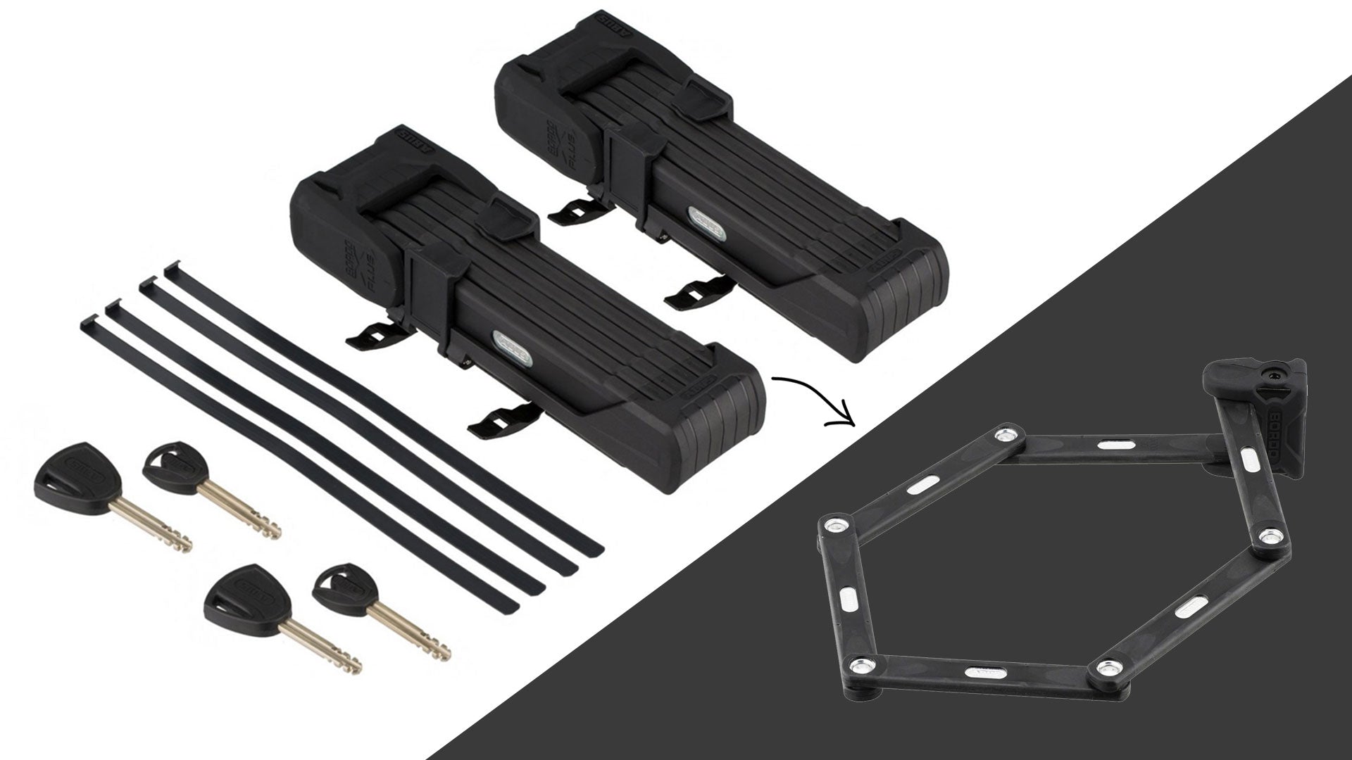 Abus 2x bordo 6500 big set one key