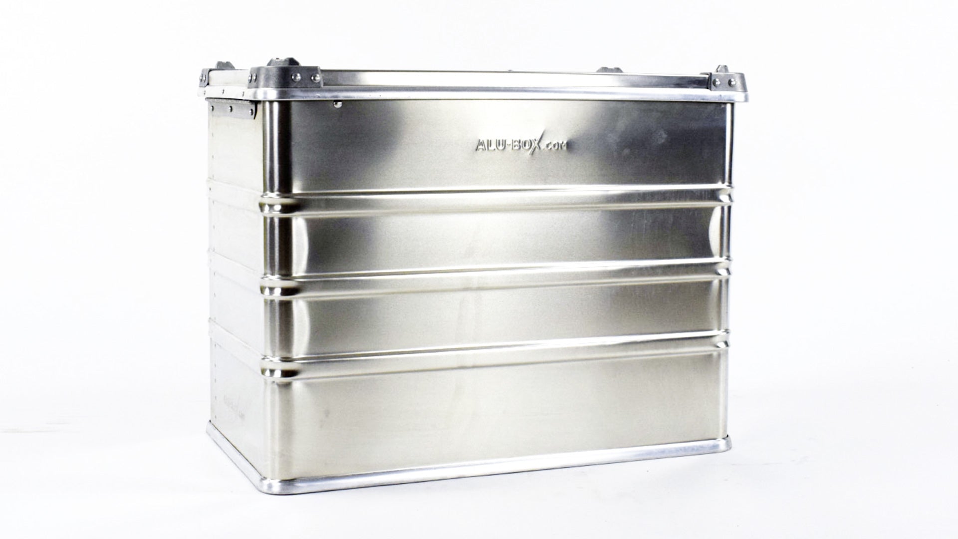 Alu box on a white background