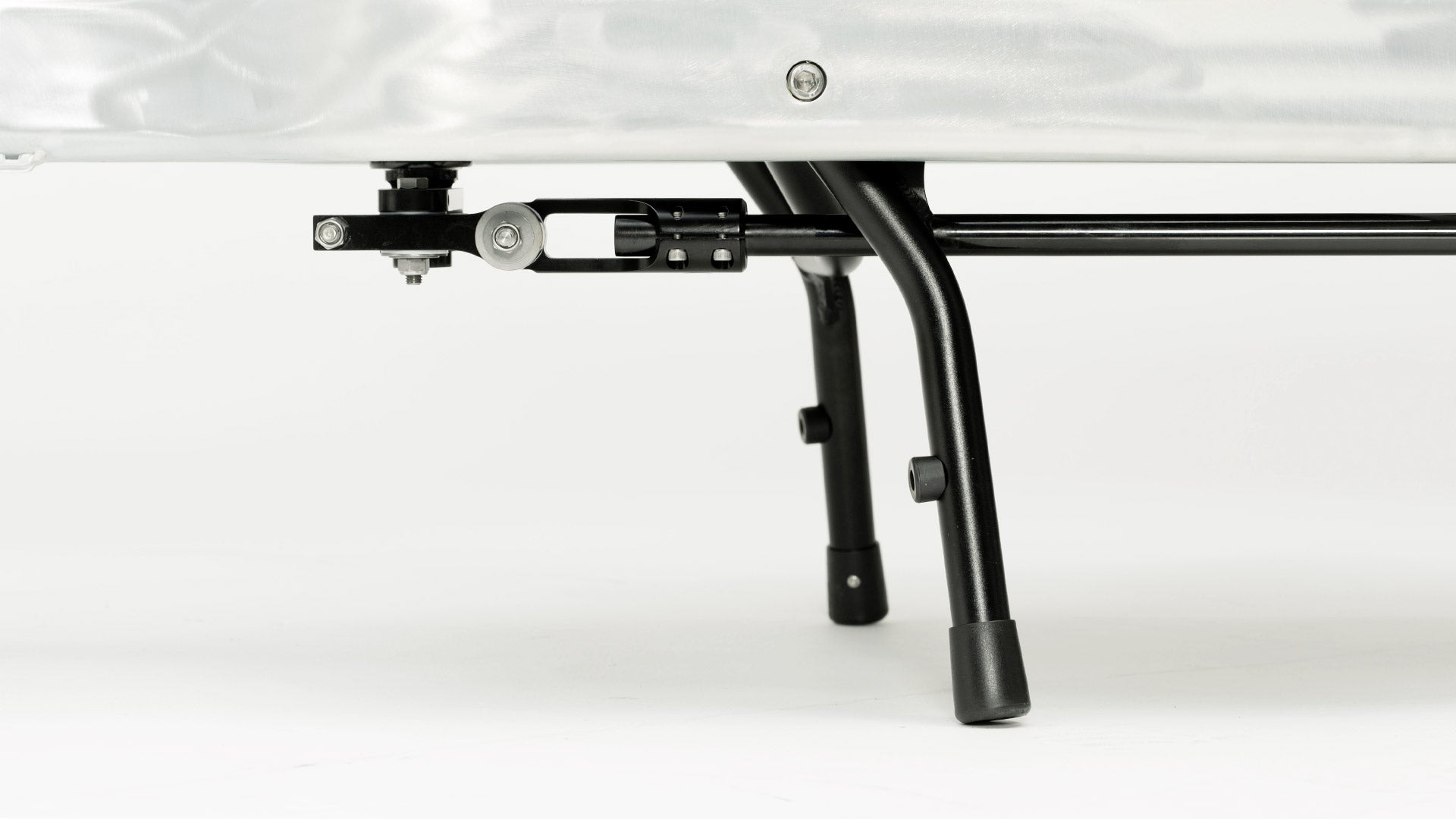 Aluminium Kickstand with spring mounted on bike