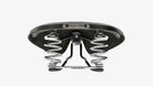 Brooks B67 black saddle seen from the back on a white background