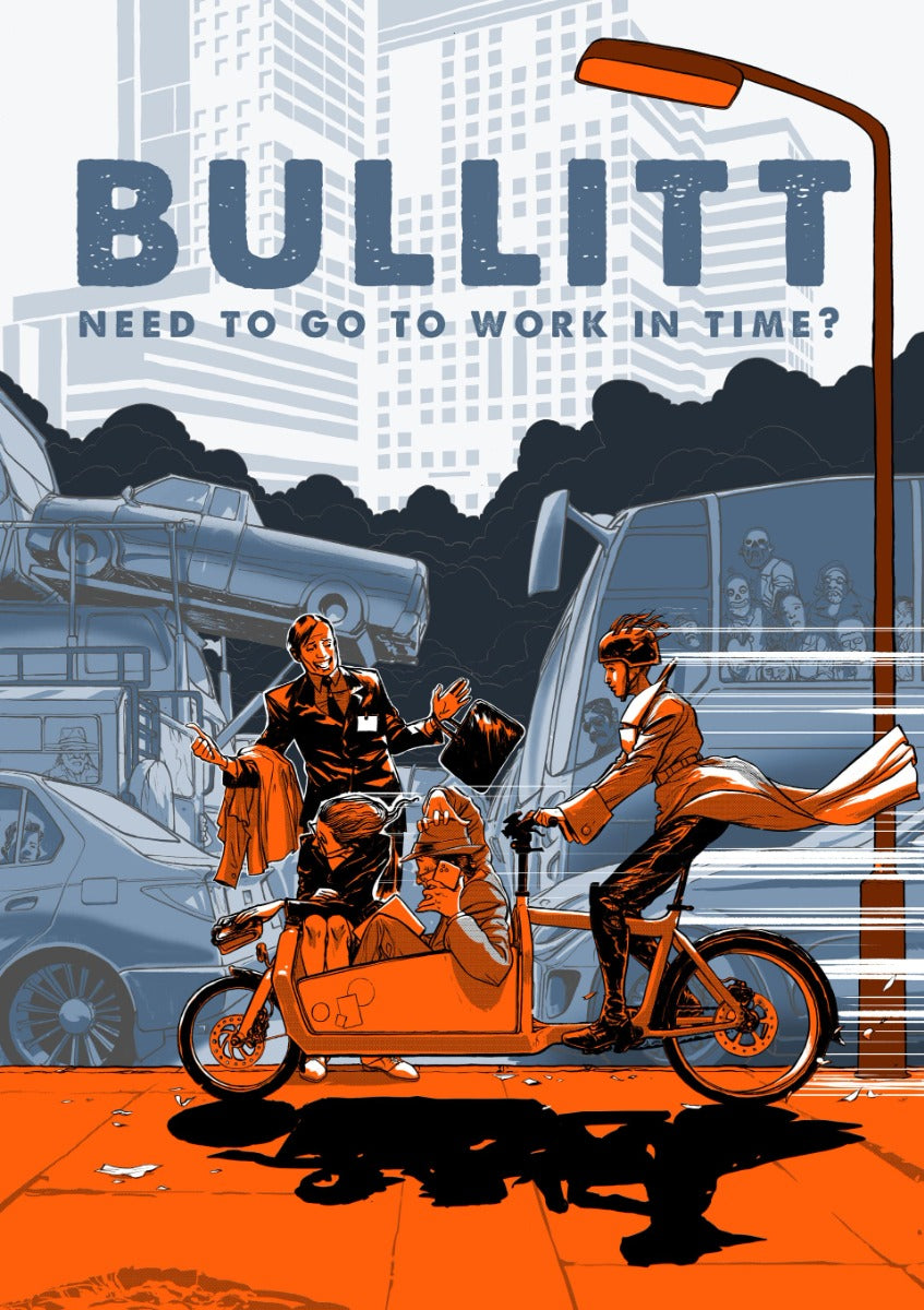 Graphic of poster from Commute collection