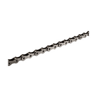 Closeup of bike chain with something engraved on each link