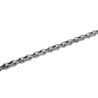 Closeup of bike chain with "HG" and something else engraved on each link