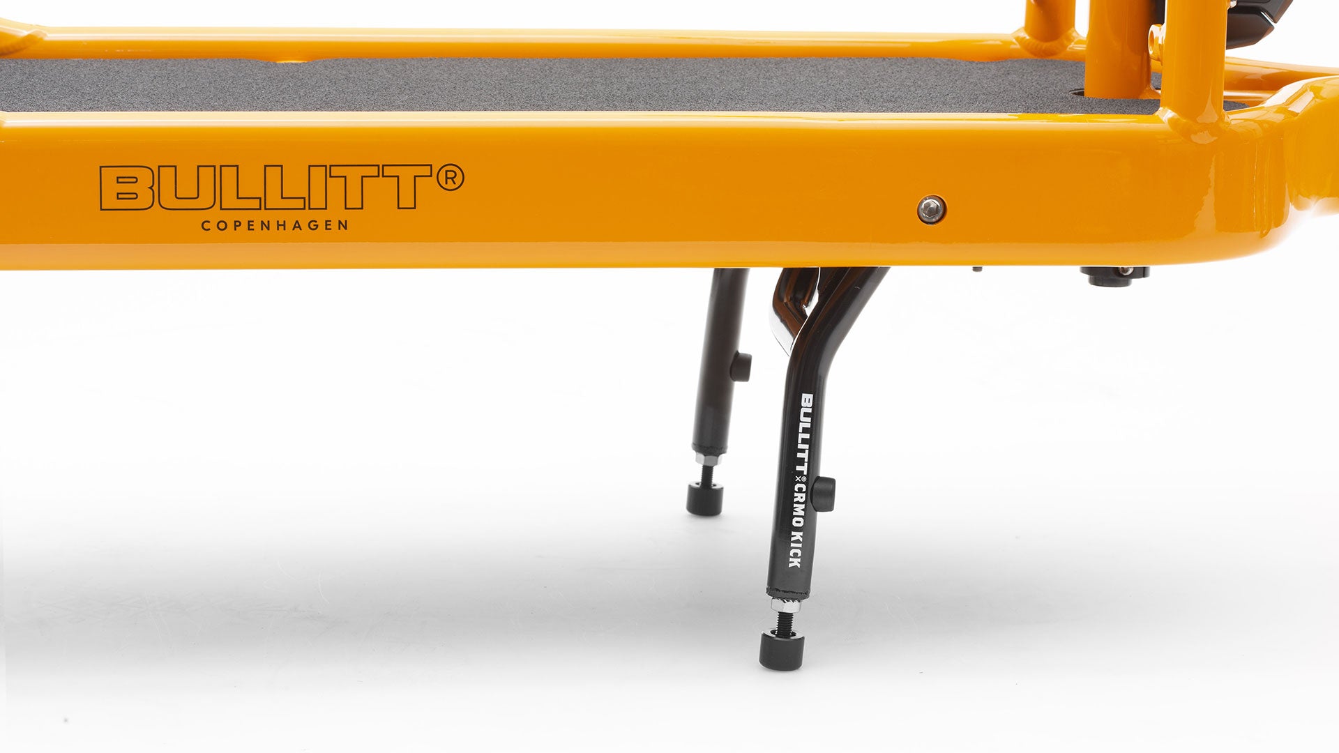 CroMo Kickstand with spring mounted on bike