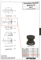 FSA Orbit XL II headset, Top bearing, 1 1/8"